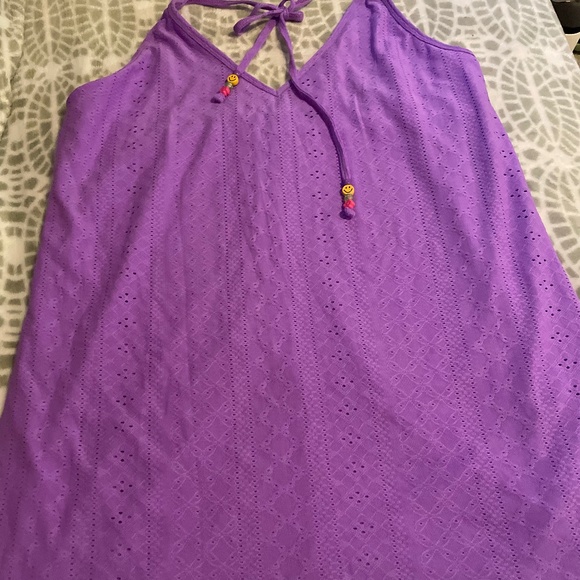NWT Vibrant Purple DresS with Smiley bead details sz XL - Picture 1 of 3